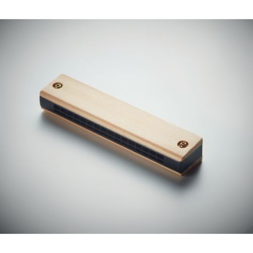 Harmonica met hout - Afbeelding 2